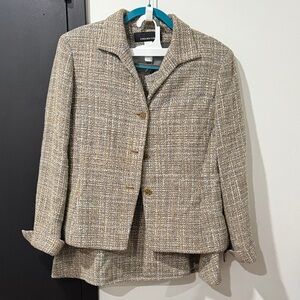 Jones New York Beige Tweed Blazer
